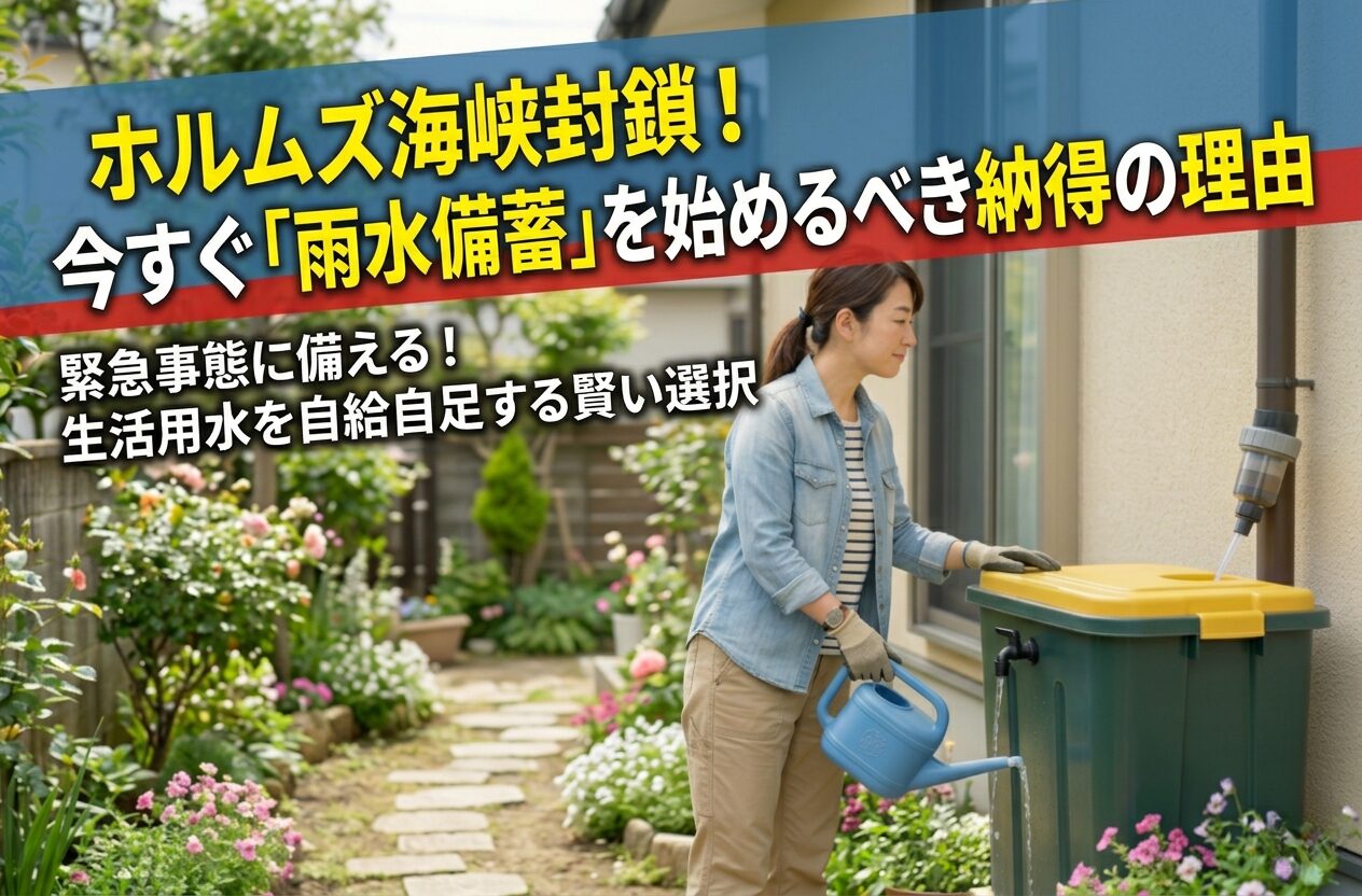 ホルムズ海峡封鎖！今すぐ「雨水備蓄」を始めるべき納得の理由